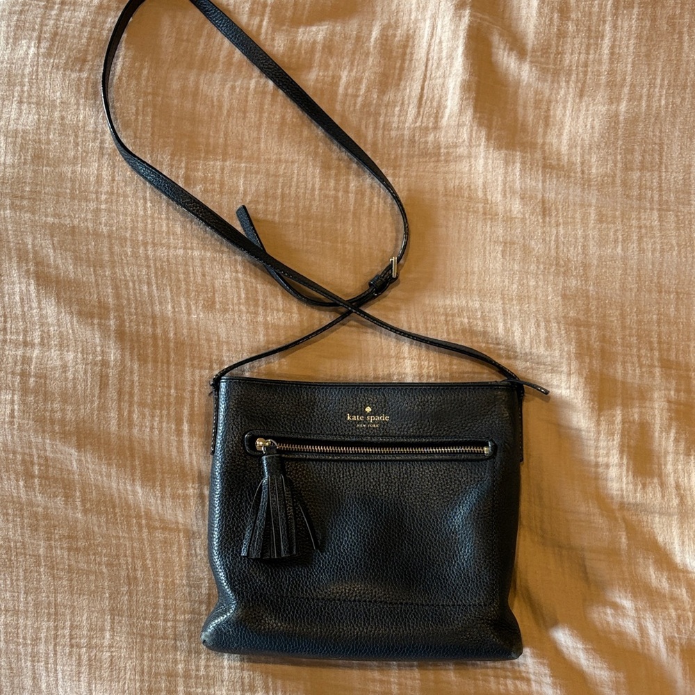 Kate Spade Black Leather Crossbody Bag